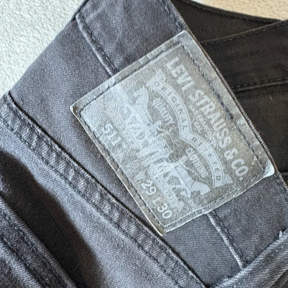 Levi's Jeans Mens 29x30 (Fits‎ 30x30) 511 Slim Fit Black Stretch Denim Pants